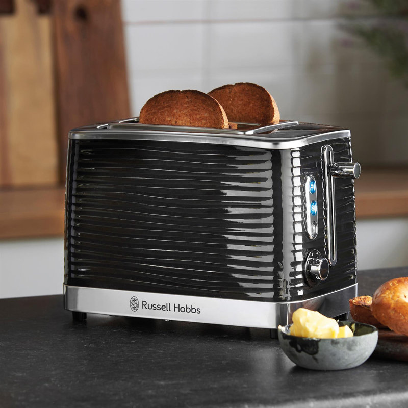 Russell Hobbs Inspire 1.7L Kettle & 2 Slice Toaster, Black