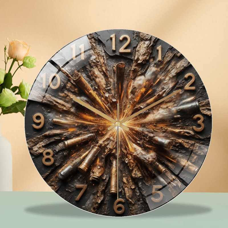 Horloge murale moderne en verre 12 po