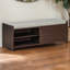 43" Distressed Shutter Storage Bench, Entryway Storage with Storage-1992143304