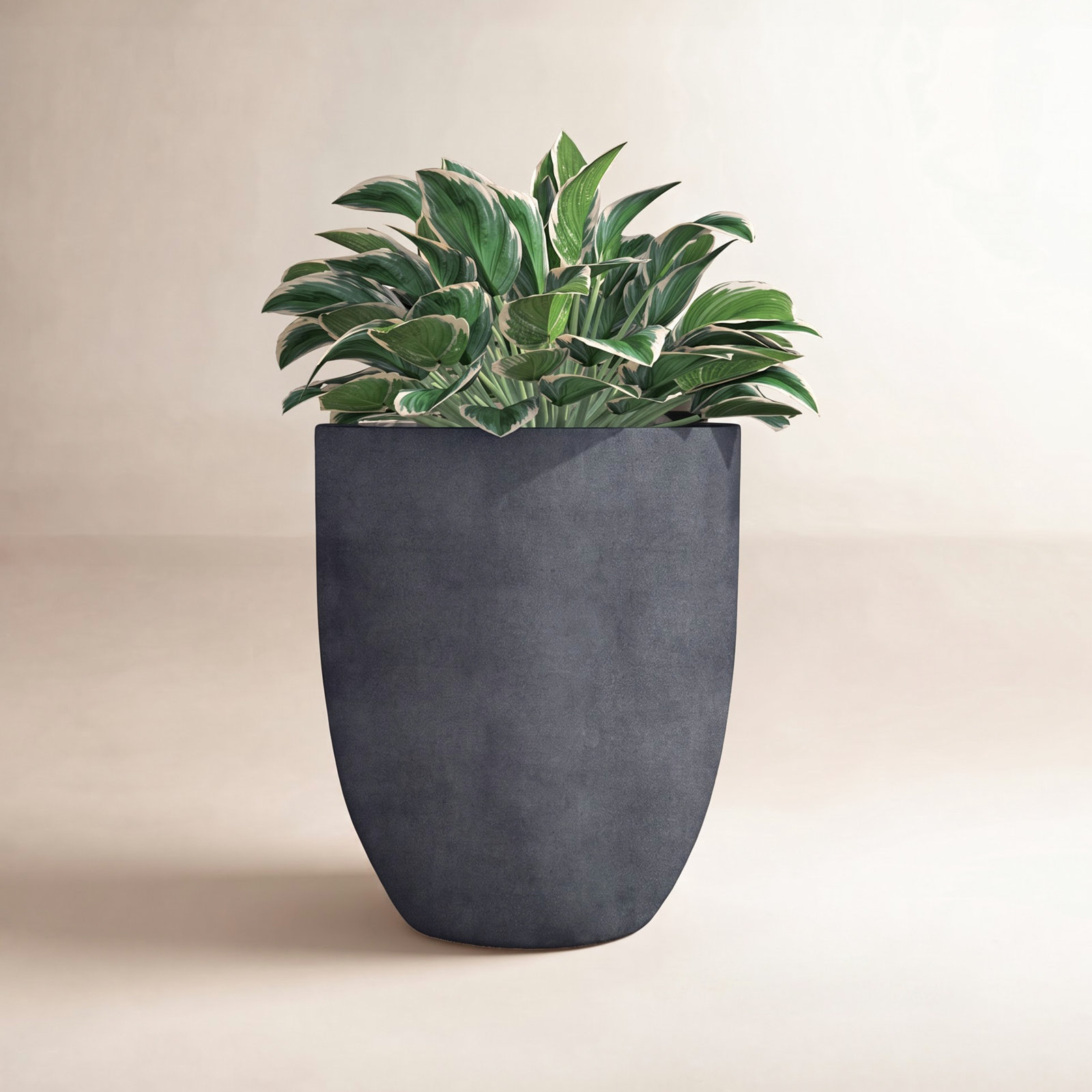 Renegade 27" Pot Planter, 31.5" H x 26.75" W X 26.75" D, Charcoal Lite