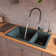 34'' L Drop-In Double Bowl Granite Kitchen Sink