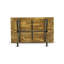 L'ensemble de salle à manger 6 pièces contient une table de salle à manger rectangulaire avec des pieds en X et 4 chaises Parson en tissu de couleur bleue avec un banc, finition jacobine patinée-1195597540-1195597549