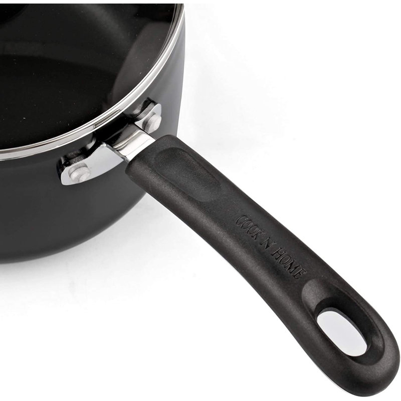 Cook N Home Nonstick Sauce Pan Multi-purpose Pot with Glass Lid
