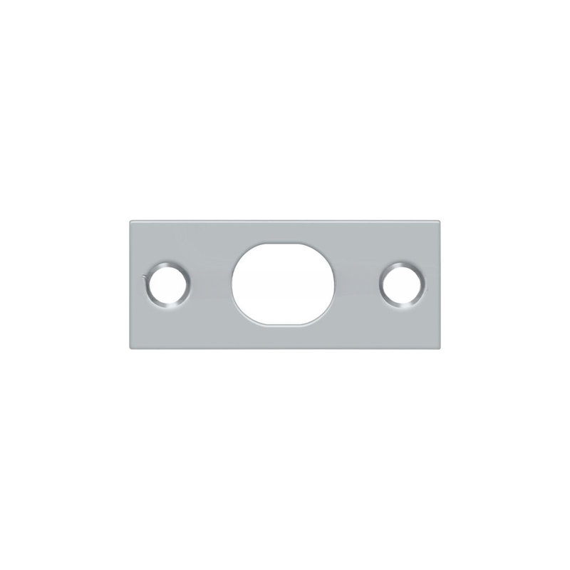 Deltana SP12EFB3 Strike Plate For Extension Flush Bolt in Polished Brass, Brushed Chrome