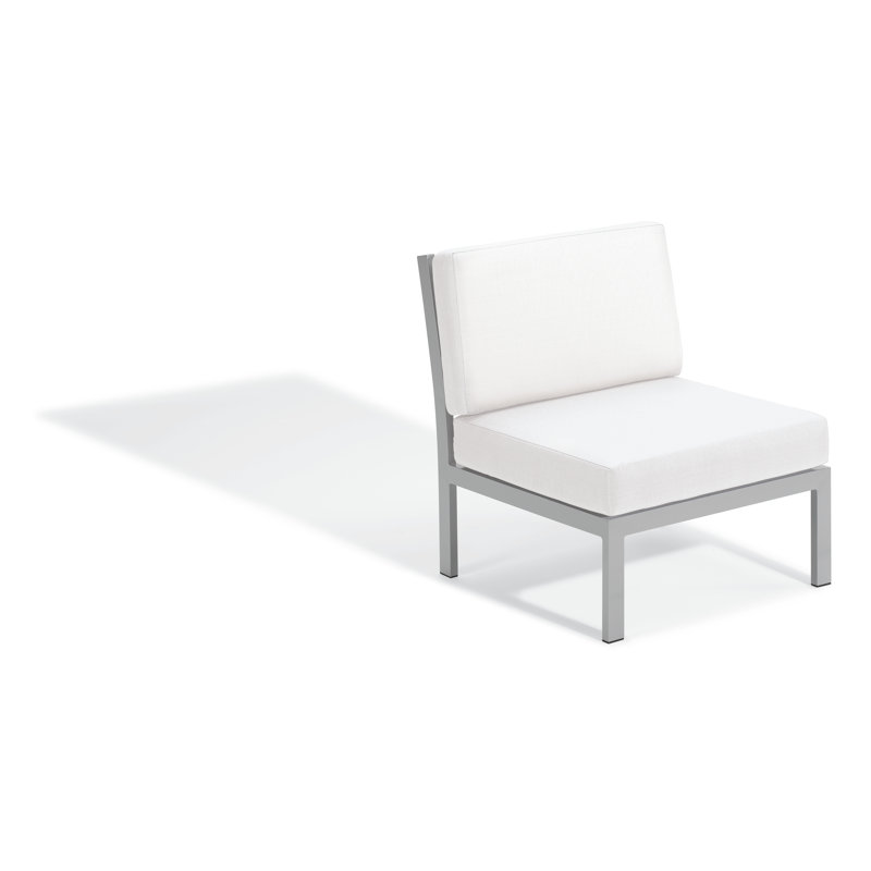 Travira Modular Side Chair with Cushions, Eggshell White