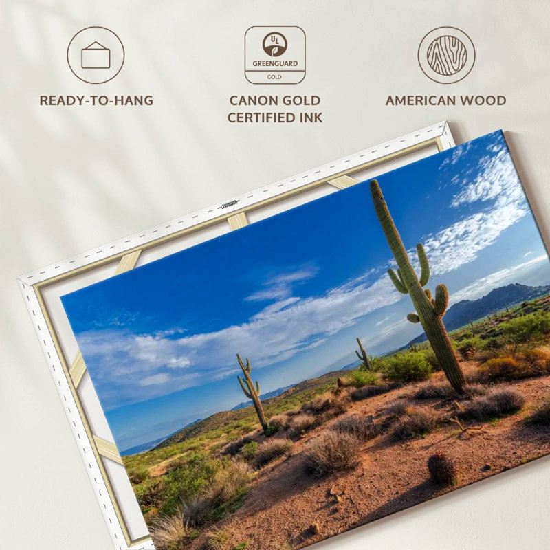 Saguaro Cactus Landscape, 16" H x 24" W