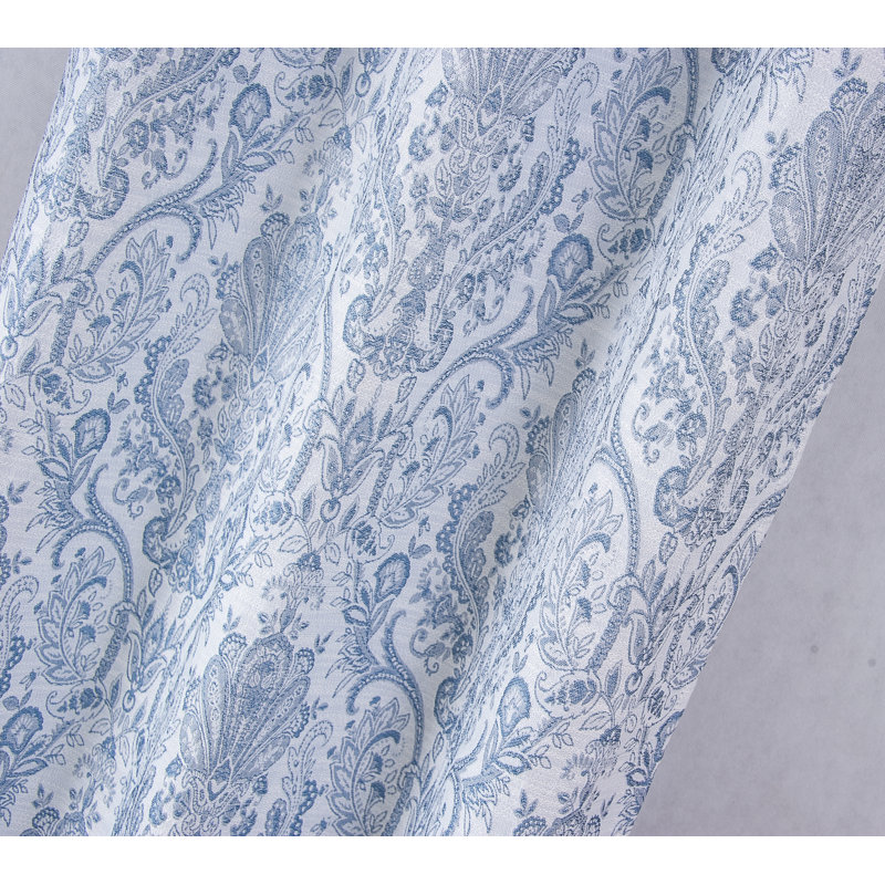 Rideau obscurcissant en polyester Skilee, Bleu