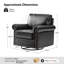 Chaise berçante pivotante en cuir véritable Auer-1929734923