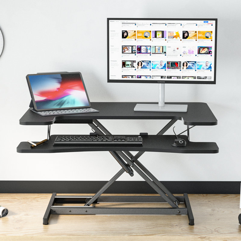 Borghese Adjustable Metal Base Computer Desk
