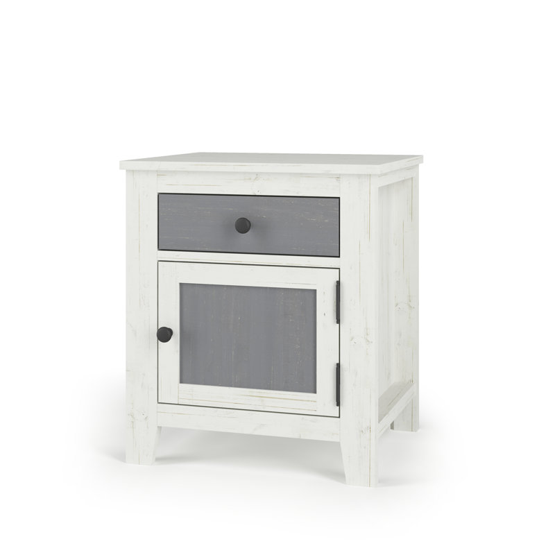 Ocean Grove Nightstand, White/Gray