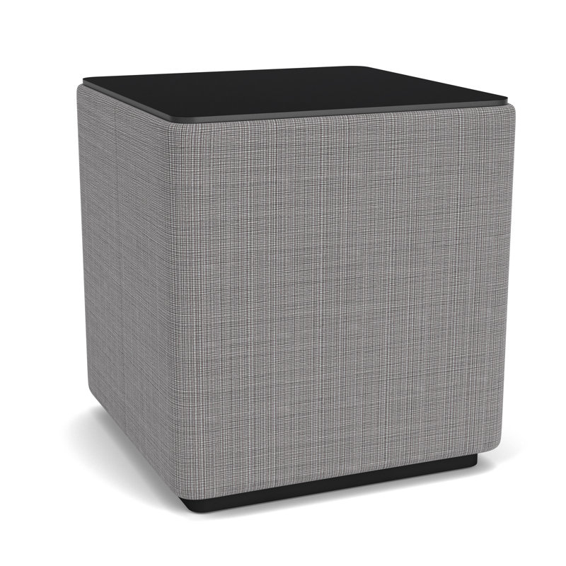 Darsey Lounge End Table With Laminate Top, Black;Chambray Grey, 16", Midnight Black