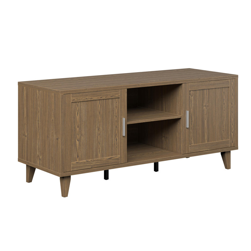Meuble télé Alveta 60 po pour téléviseur de 65 po ou moins, assemblage requis, Noyer classique
