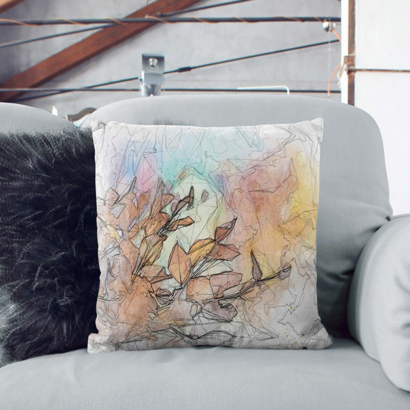 Abstract Square Throw Cushion, 55 x 55 cm