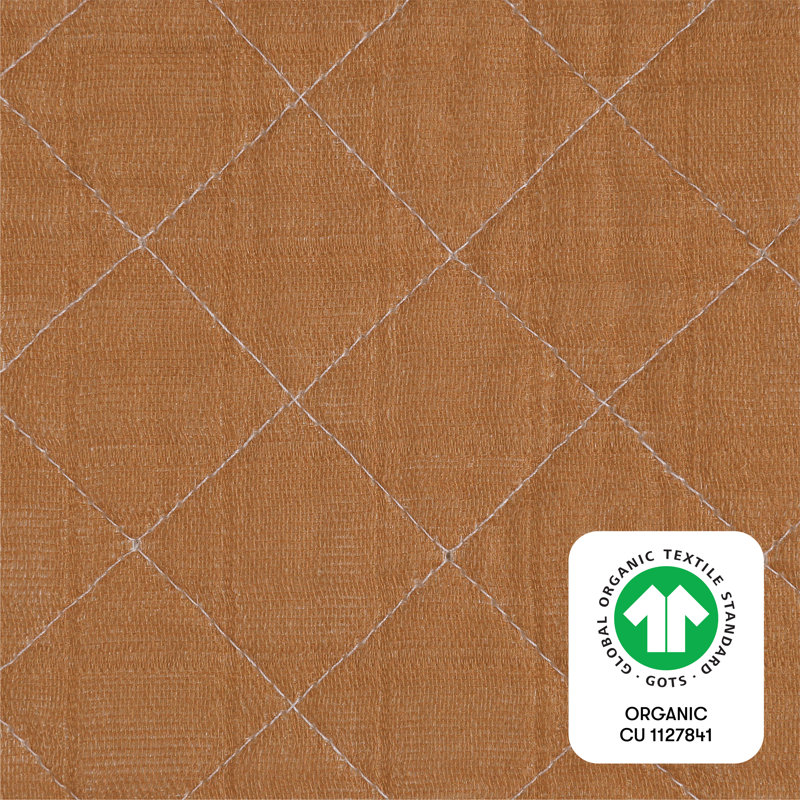 Burnt Sienna Quilted Organic Cotton Changing Pad Cover