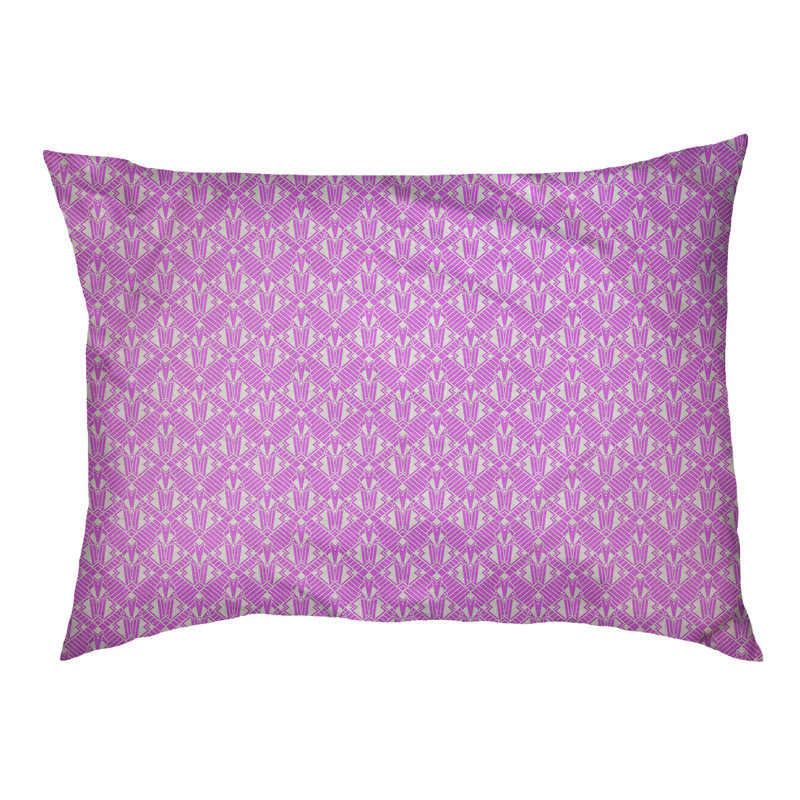 Coussin stylisé dégradé art déco Byrge, l 42,5 po x L 32,5 po, Violet