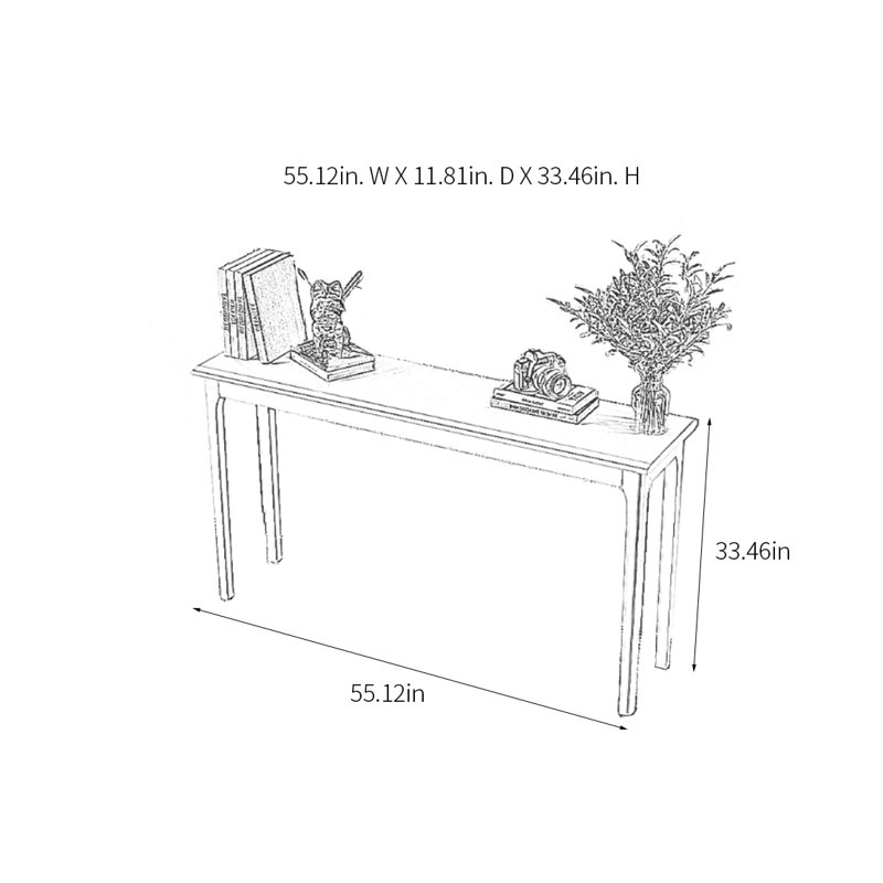 Console Modern Minimalist, H 33,46 po x l 55,12 po x P 11,81 po