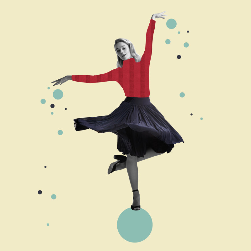 Young Female Dancer - Wrapped Canvas Print, 76cm H x 76cm W