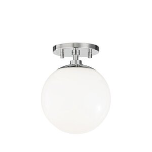 Luna Single Light Glass Semi Flush Mount & Reviews | AllModern