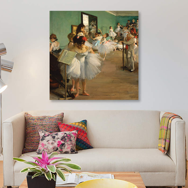«The Dance Class, 1874», art sur toile, H 37 po x l 37 po x P 1,5 po, Toile tendue, Pas de tapis