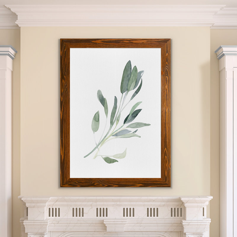 « simple sage i »-cadre photo imprimé sur verre, H 32 po x l 44 po x 1,25 po, Encadré toile érable
