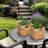 Natural Water Hyacinth Foldable Wicker Baskets - 4 Pack With Handles For Storage And Organization