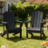 Chaises Adirondack pliantes Hdpe avec porte-gobelet (ensemble de 2)