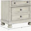 Table de chevet deux tiroirs gris antique