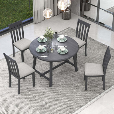 5-Piece Wood Dining Table Set
