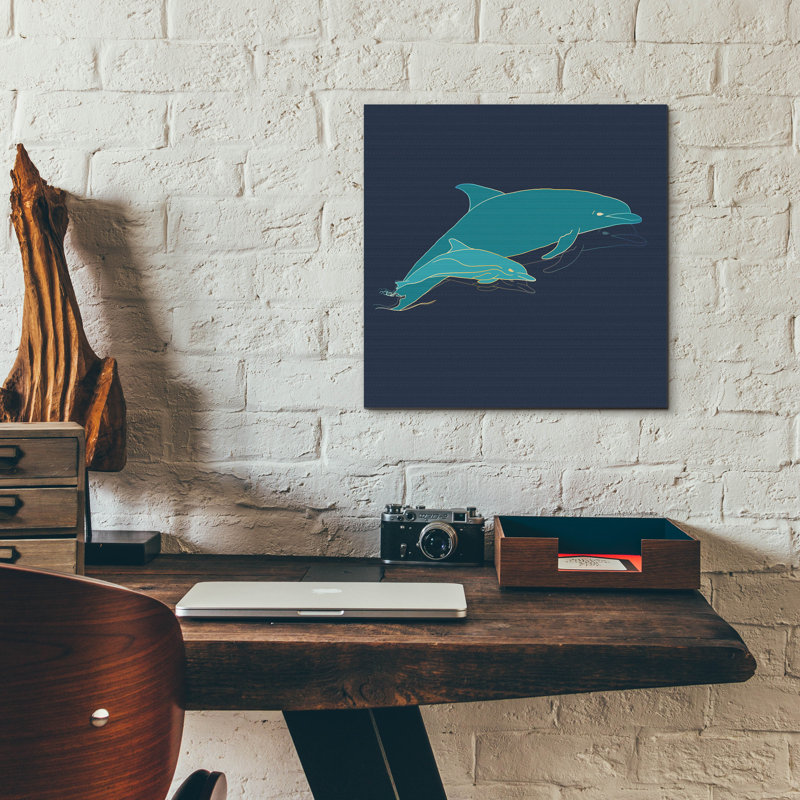 «Sealife Blue Dolphins» par Sabrina Balbuena, H 12 po x l 12 po x P 0,13 po