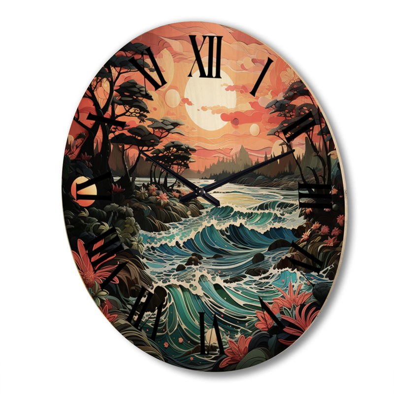 Horloge murale Kaki, Très grand