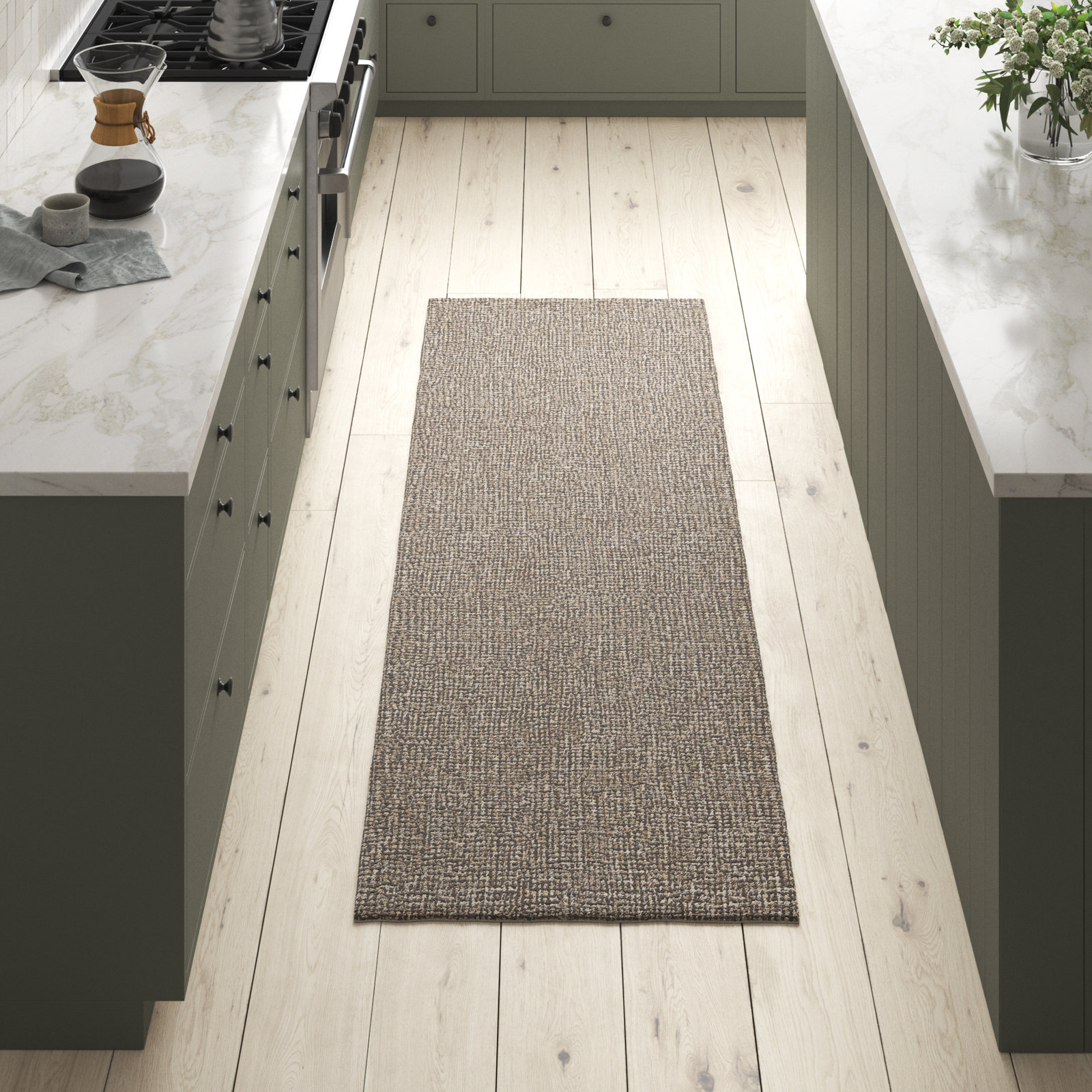 Britley Hand-Woven Geometric Wool Rug, Runner 2'6" x 8'