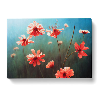 Traditional Wildflowers Floral - Wrapped Canvas