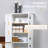 48.5" Farmhouse Kitchen Pantry, Floor Storage Cabinet, Cupboard Organizer, White-2005389791
