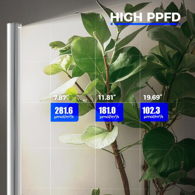 Éclairage sur pied pour plantes d'intérieur avec minuterie, 65 W, 5 000 K, Barrina