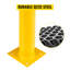 48-Inch Heavy Duty Steel Safety Bollard Post - High Visibility Yellow Protective Guard with Anchor Bolts for Warehouse & Garage