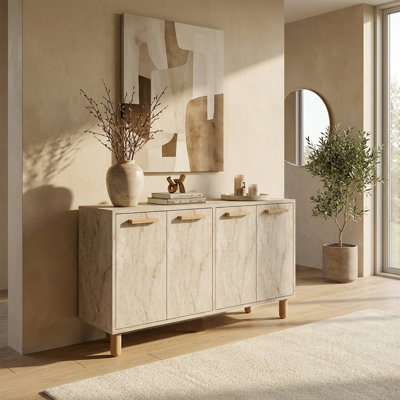 Arden 47.2" Wide TravertineLook Console Cabinet