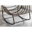 Chaise berçante confortable et spacieuse pour le jardin ou le salon - Coussin beige moelleux