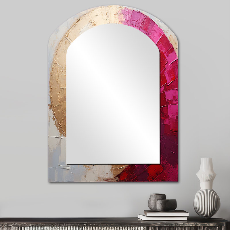 Miroir mural beige et beige, 34 po x 25 po