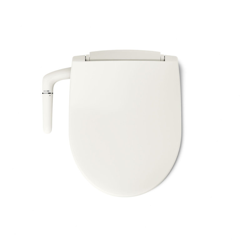 PureWash M250 Round Bidet Toliet Seat, Manual Non-Electric Bidets for Existing Toilets, Biscuit