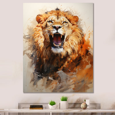 «Lion Minimalist Roar Minimalist I» sur toile