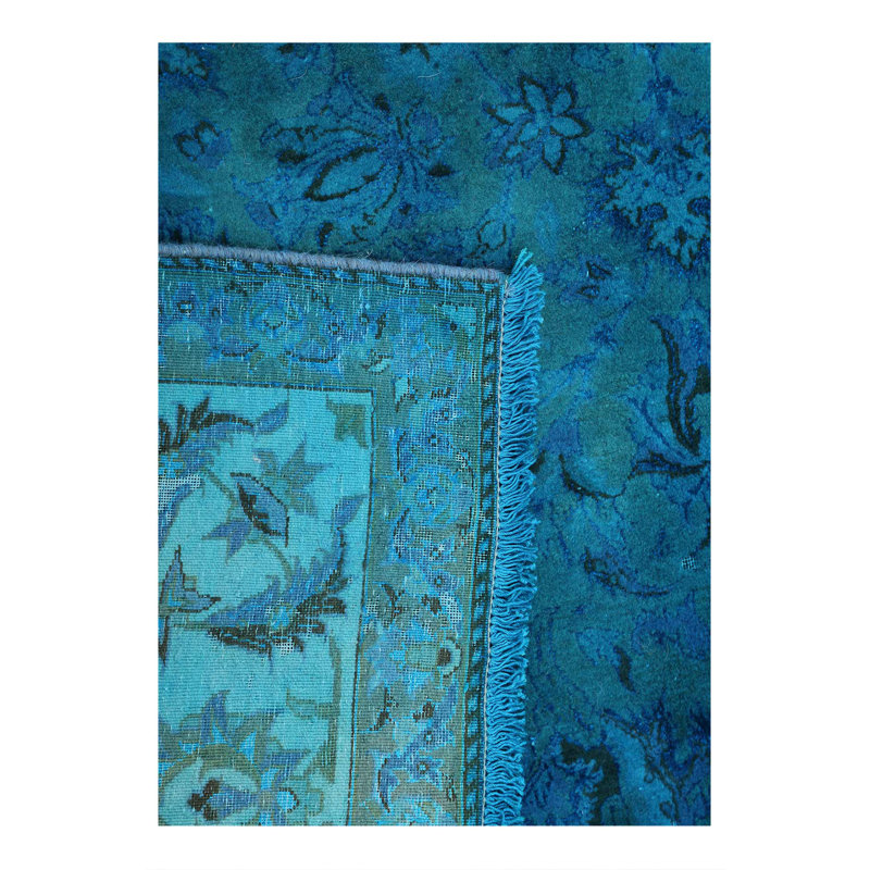 Tapis persan Tabriz teint à la main 6 pi 3 po x 9 pi 4 po