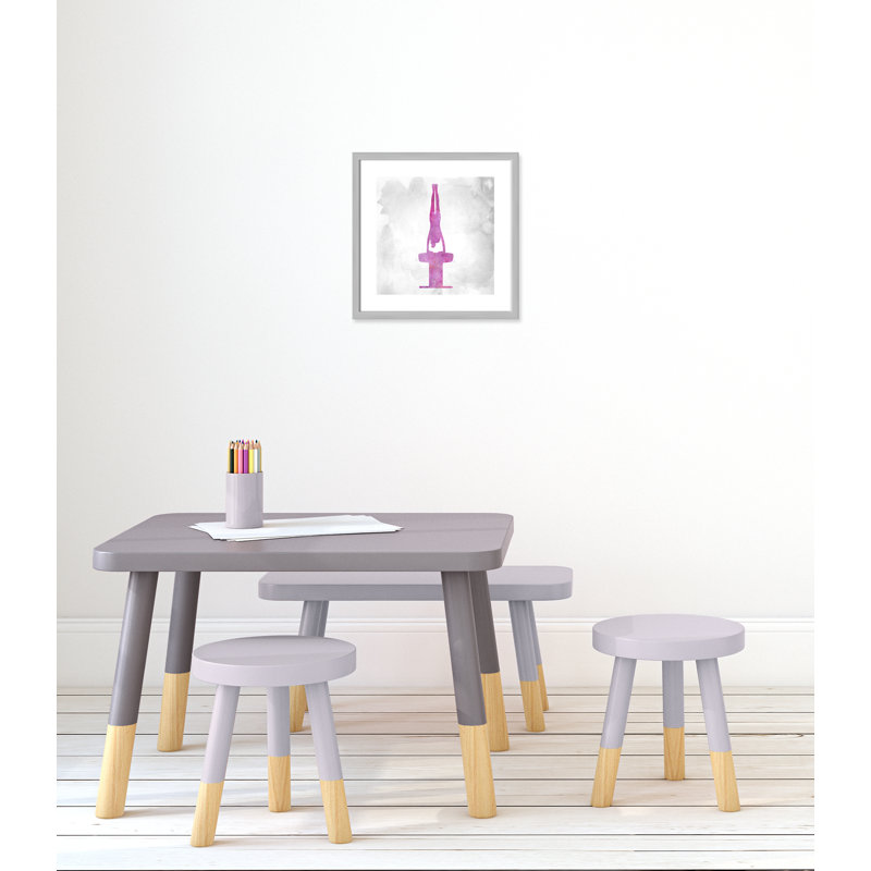Gymnastique 1, H 17 po x l 17 po x P 1,19 po, Encadré de boîte argent