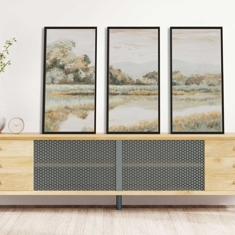 Rio Lindo - 3 pièces, reproduction encadrée sur toile, H 33,5 po x l 52,5 po x P 2 po