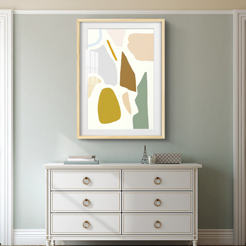 Pastel avec taches sur toile, Naturel, H 25,5 po x l 17,5 po
