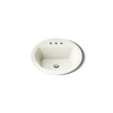 Bryant Ceramic Circular Drop-In Bathroom Sink with Overflow