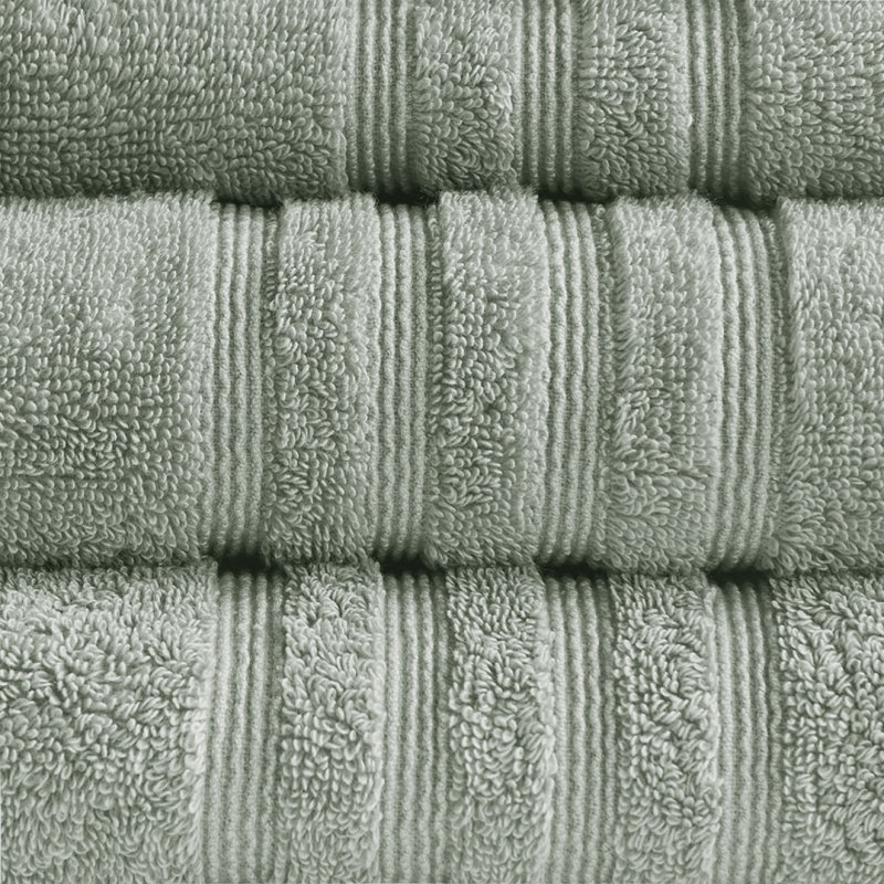 Sustainable Antimicrobial Bath Towel 6 Piece Set, Green