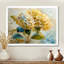 Décoration murale jaune et bleu jardin d'hortensias I - Hortensia-29738950-29738973