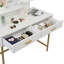 Ensemble de meuble-lavabo large 39,37 po avec tabouret et miroir Ronalie-327565984
