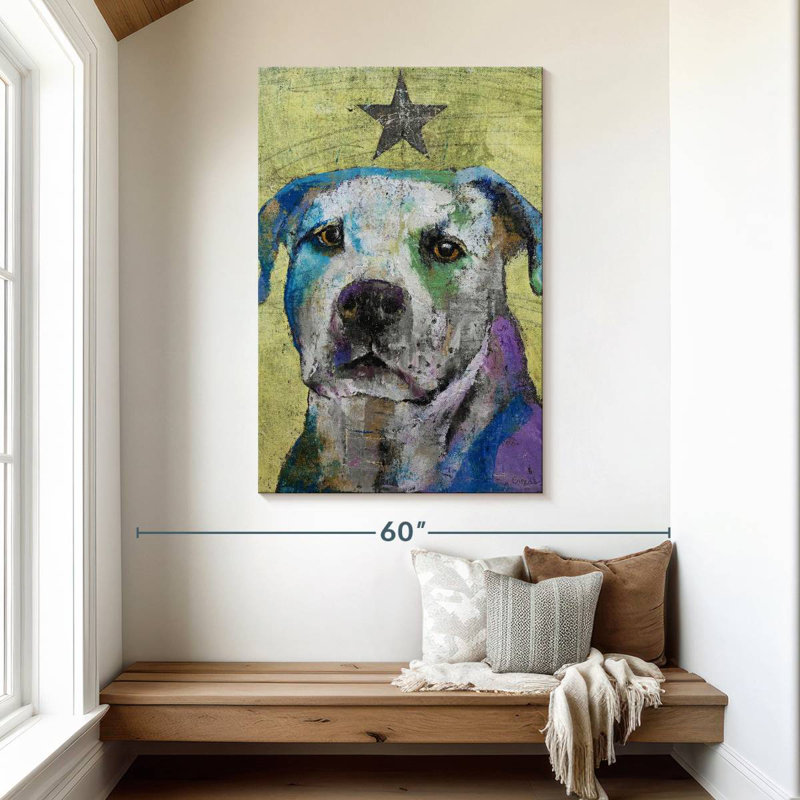 Brampt Pit Bull Terrier, 48" H x 32" W
