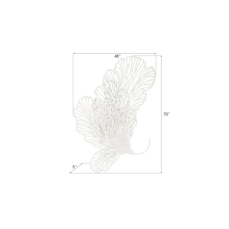 Butterfly Wall Décor, 70" H x 48" W x 5" D
